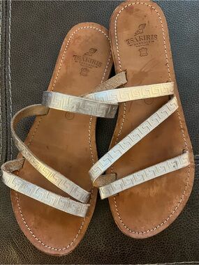 Tsakiris Silver Strappy Sandals